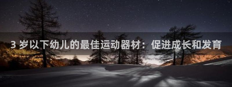 意昂3新能源：3 岁以下幼儿的最佳运动器材：促进成长