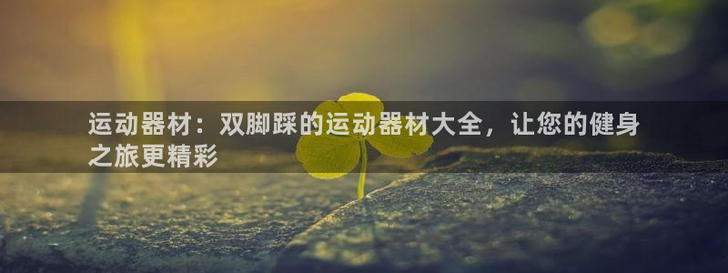 意昂体育3平台是正规平台吗知乎：运动器材：双脚踩的运