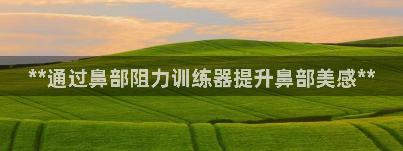 意昂集团官网：**通过鼻部阻力训练器提升鼻部美感**