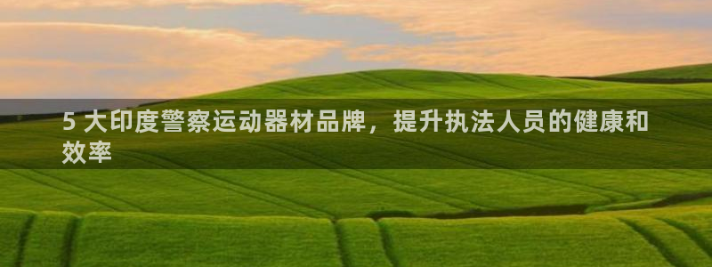 意昂体育3招商电话是多少啊：5 大印度警察运动器材品